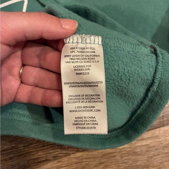 Dickies | Logo Fleece Sweatshirt in Teal Size Medium - Picture 4 of 4
